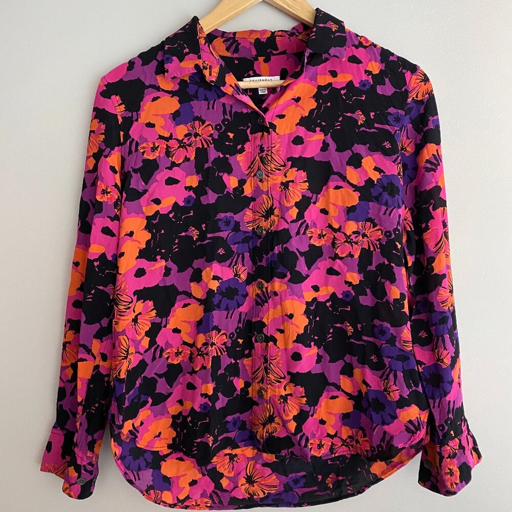 Equipment Long-Sleeve Floral Shirt/Blouse